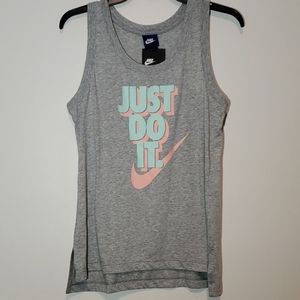 Nike Grey 'Just Do It' Tank Top